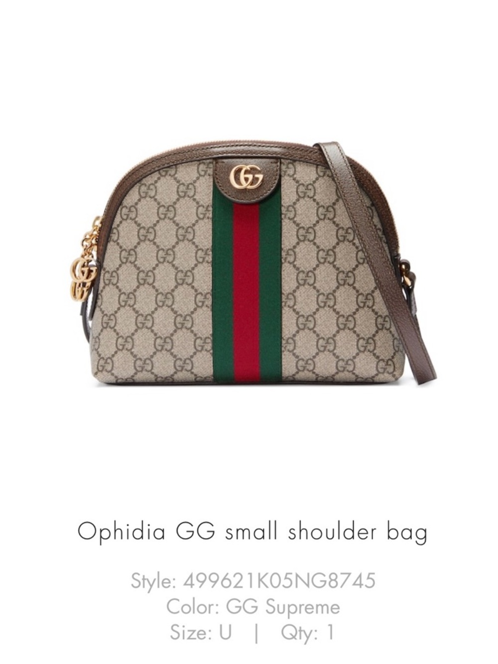 Gucci GG Supreme Shoulder Bag NEW nwt